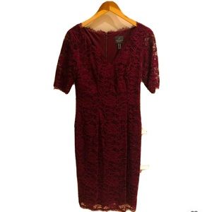 Maroon Adrianne Papell Dress Size 6 Only Worn Once